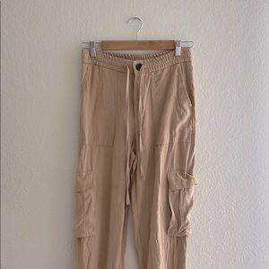 Zara. Light Tan Trendy, Soft, Cargo pants
